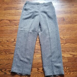 Alfred Dunner Women's Size 10 Tweed Pull-On Elastic Waist Pants Brown